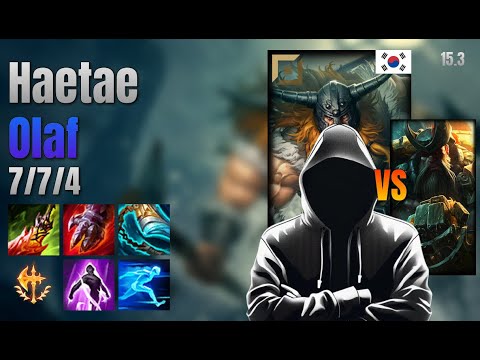 Haetae Top Olaf vs Gangplank lol KR solo rank Full Game 15.3 | 해태 올라프 vs 갱플랭크