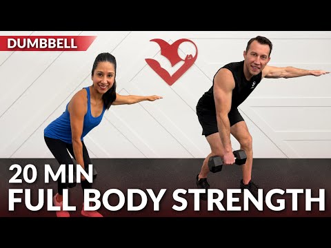 20 Min Full Body Dumbbell Workout at Home Strength Training - Weight Training for Women & Men
