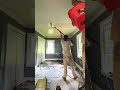 On this ceiling we used Pale Moon OC-108 by Benjamin Moore