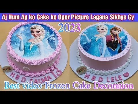 How To Make A Frozen & Elsa Cakes| White Picture Cakes Decorating | Cream cake | 2023