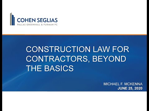 Construction Law for Contractors, Beyond the Basics