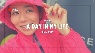 アメリカ生活VLOG｜パンナコッタおいしすぎ！雨風強い日の外出と最近の夜ごはん｜ENG SUB｜A day in my life｜