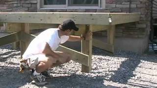Building a Free Standing Deck - Notching 6x6 Support Posts for Beams