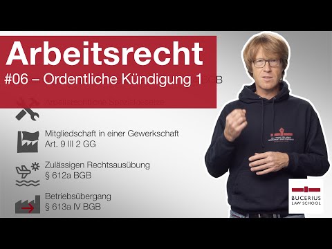 Die ordentliche Kündigung 1/2 | Arbeitsrecht | 🎬#06