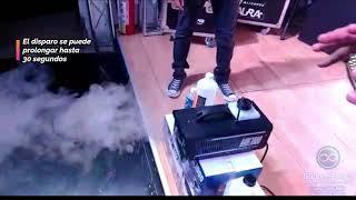 Tutorial como usar maquina de humo y liquido para sanitizar.