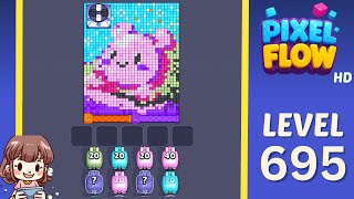 Pixel Flow Level 695 Solution Walkthrough