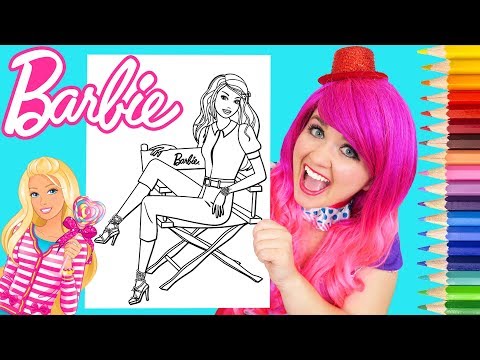 Coloring Barbie Movie Star Coloring Book Page Prismacolor Colored Pencils | KiMMi THE CLOWN Video