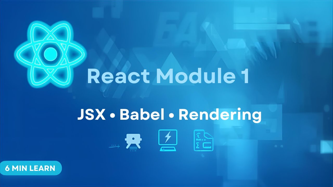 React Module 1: JSX, Babel & Rendering Explained | React Beginners Crash Course