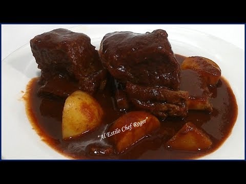 COSTILLAS EN SALSA DE CHILE PASILLA, Receta 454 | Chef Roger Video