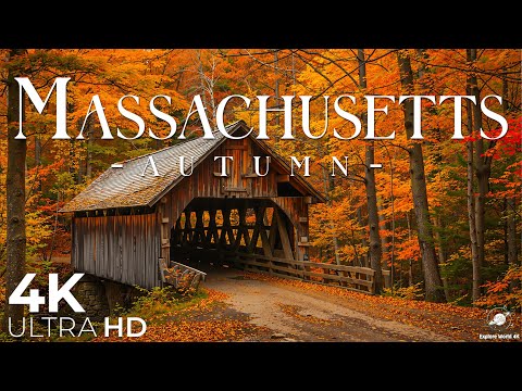 Massachusetts in Autumn 4K UHD 🍁 Boston Streets, Berkshires Hills & Cape Cod Shores in Autumn Gold