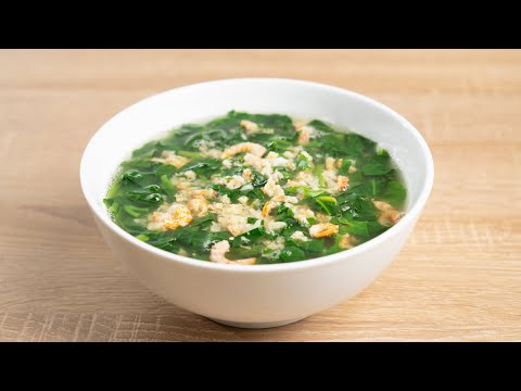 Rau mồng tơi nấu tôm