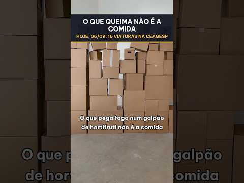 Incêndio na Ceagesp: o que queima num galpão de hortifruti não é a comida
