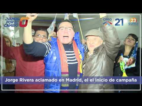 JORGE ACLAMADO EN  EL INICIO DE CAMPAÑA EN MADRID