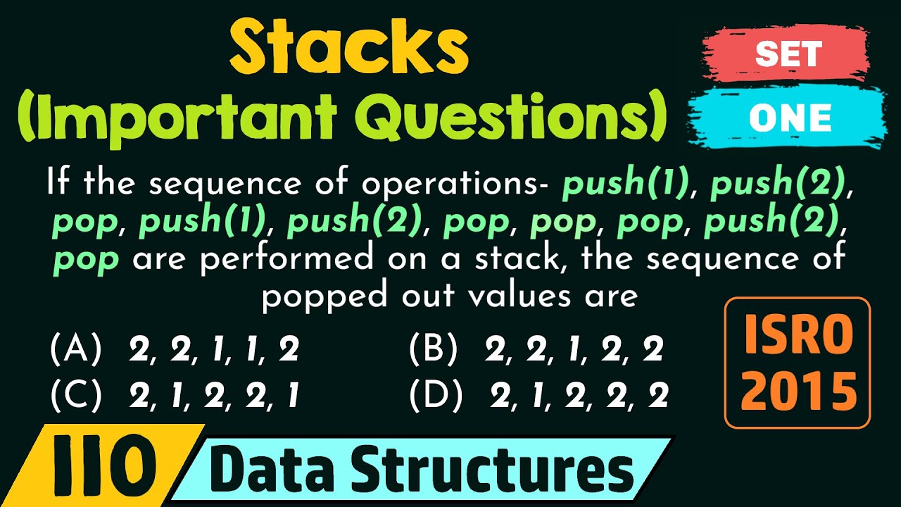 Stacks (Important Questions) – Set 1