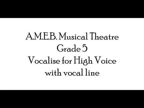 Grade 5 Vocalise for high voice, with vocal line