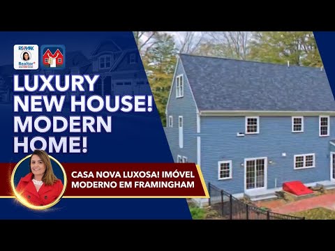 🥂🏡 Luxury New House! Modern Home! 🇧🇷 Casa Nova Luxosa! Imóvel Moderno em Framingham, MA