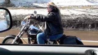 preview picture of video 'Winter Harley ride from Duluth MN to Superior WI. Feb '11'