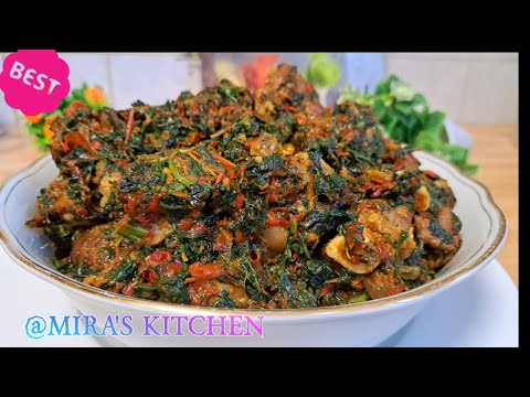 how to cook the best goatmeat spinach sauce 😋/very healthy #delicious #vegetable #sauce #cooking