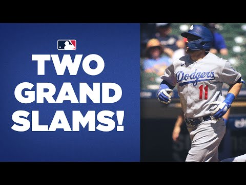 GRAND TIMES 2!! Dodgers smash TWO GRAND SLAMS vs. Brewers in same game!