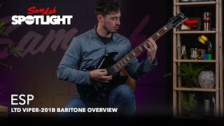 Video thumbnail for ESP LTD Viper-201B Baritone Electric Guitar Overview by Sam Ash Music