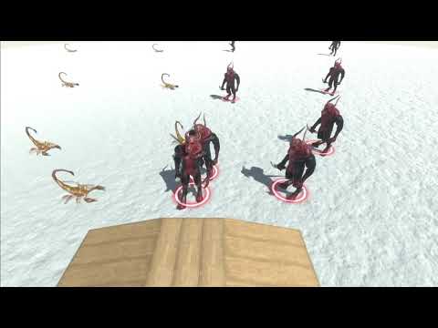 8 Emperor Scorpion snow vs all units - Animal Revolt Battle Simulator