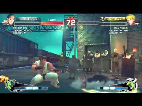 SSF4-AE: Yagami [Ken] VS swedish ryu [Ryu] - First to 3