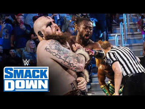The New Day and The Viking Raiders bring the pain as they battle into the crowd