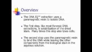 DNA Analyst Training : DNA IQ Extraction