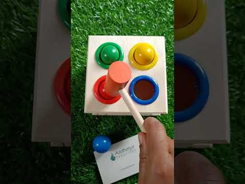 Wooden Hammer and ball toy for kids