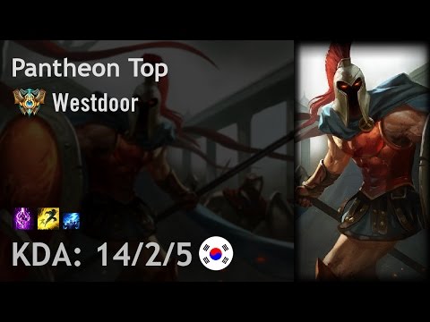 Pantheon Top vs Rumble - Westdoor - KR Challenger Patch 7.7