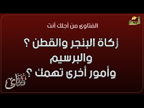 زكاة البنجر والقطن ؟ والبرسيم وأمور أخرى تهمك ؟ فتاوى دكتور محمد عبد الفتاح