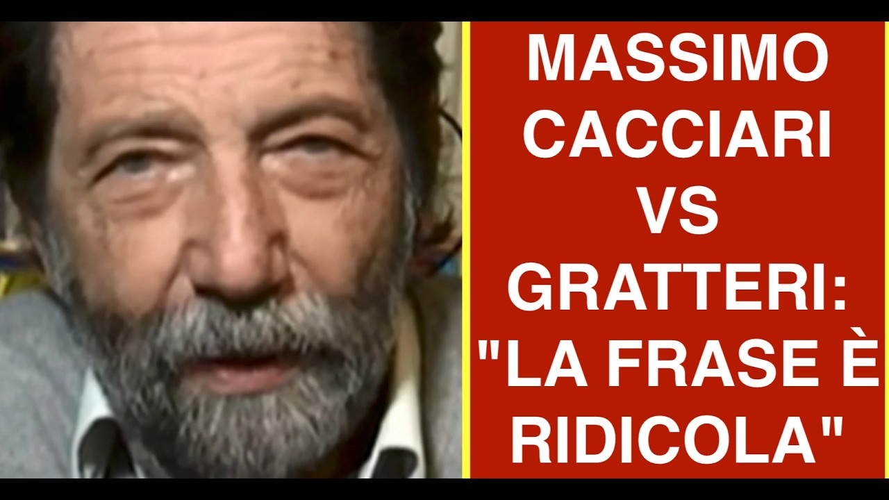 MASSIMO CACCIARI VS GRATTERI: "LA FRASE È RIDICOLA"