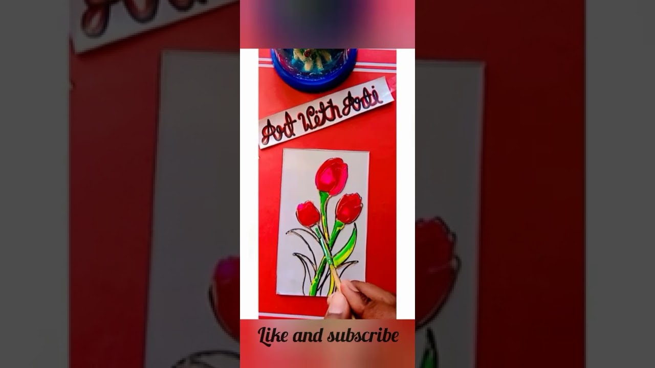 lets learn how to make glass  painting #artwitharti #trending #BTS#shorts