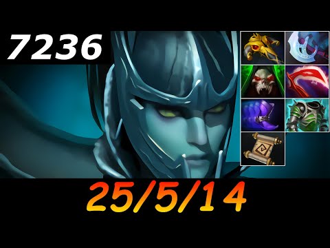 Dota 2 Phantom Assassin 7236 MMR 25/5/14 (Kills/Deaths/Assists) Ranked Full Gameplay