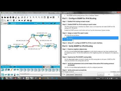 6.4.3.4 Packet Tracer - Configuring Basic EIGRP with IPv6 Routing