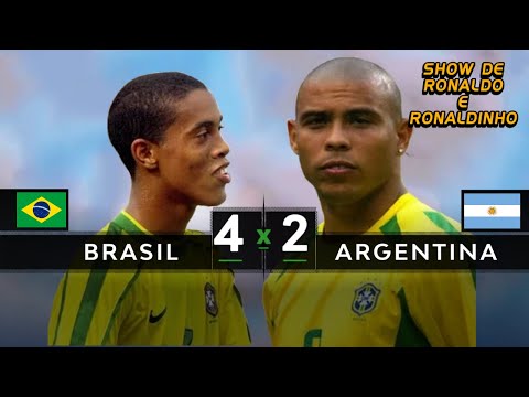 Brasil 4 x 2 Argentina | Melhores Momentos | Amistoso 1999