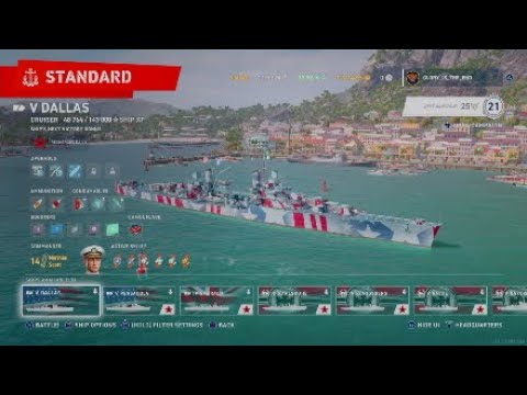 World of Warships - Tier 5 American light cruiser : DALLAS