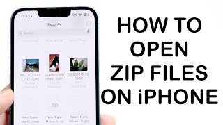 How To Open Zip Files On iPhone! (2024)