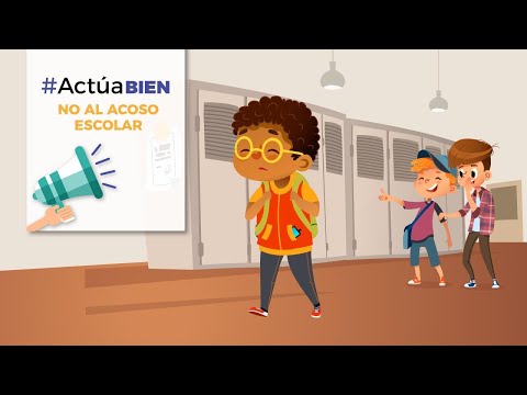 No al acoso escolar. Actúa bien