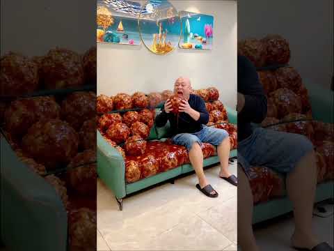 All the meatballs on the delicious big meatball sofa rotated and rolled me into it😭