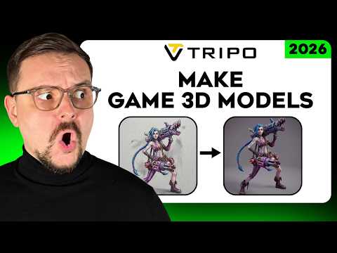 Tripo AI Tutorial - 2026 | How to Make Game-Ready 3D Models (4K Textures)