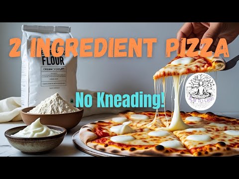 How To Make Pizza Dough with ONLY 2 Ingredients (No Kneading!)