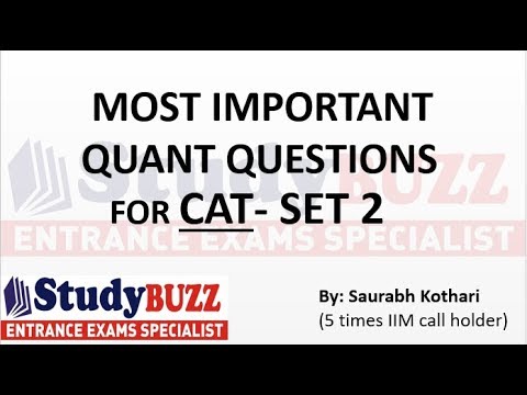 Important quant questions for CAT/ MBA Important quant questions for CAT/ MBA