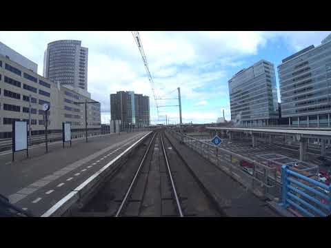 A train driver's view: Hoofddorp Midden - Amsterdam CS, SLT, 01-Apr-2020.