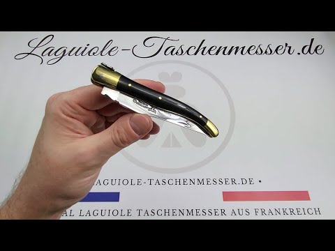 Laguiole Taschenmesser mit Griff aus Horn und Messingbacken