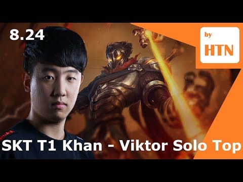 [ SKT T1 Khan ] - Viktor vs Ryze - Top Lane Patch 8.24 KR Ranked - HTN