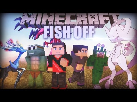 Minecraft Pixelmon: Fishing Challenge! BLUE vs RED Minigame w/ Friends!