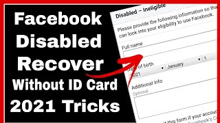 How To Recover Disabled Facebook Account 2021|| Your Account Has Been Disabled || Disabled Facebook