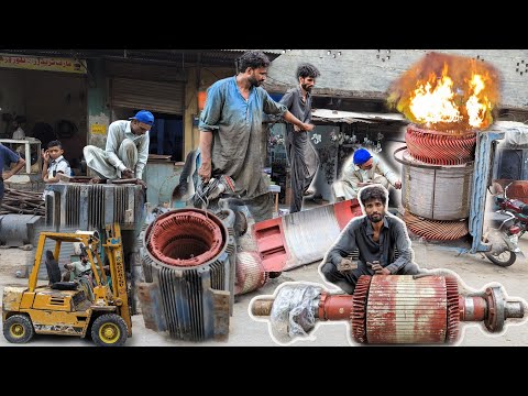 Excellence Technical Skill In High Voltage Electric Motor Scrap Amazing process | high Voltage motor