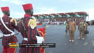 Séjour du Président Ibrahim TRAORE dans le Nazinon : La revue des troupes par le Chef de l'État